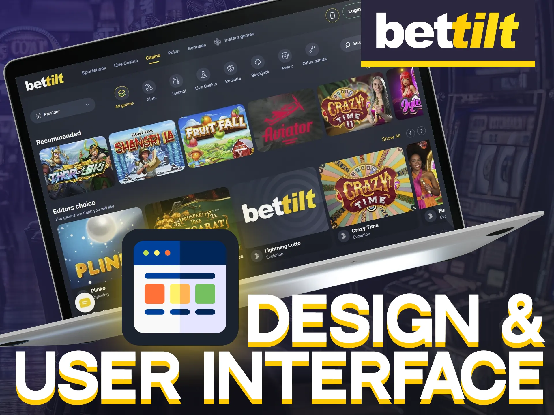 Bettilt's casino design is modern and user-friendly.