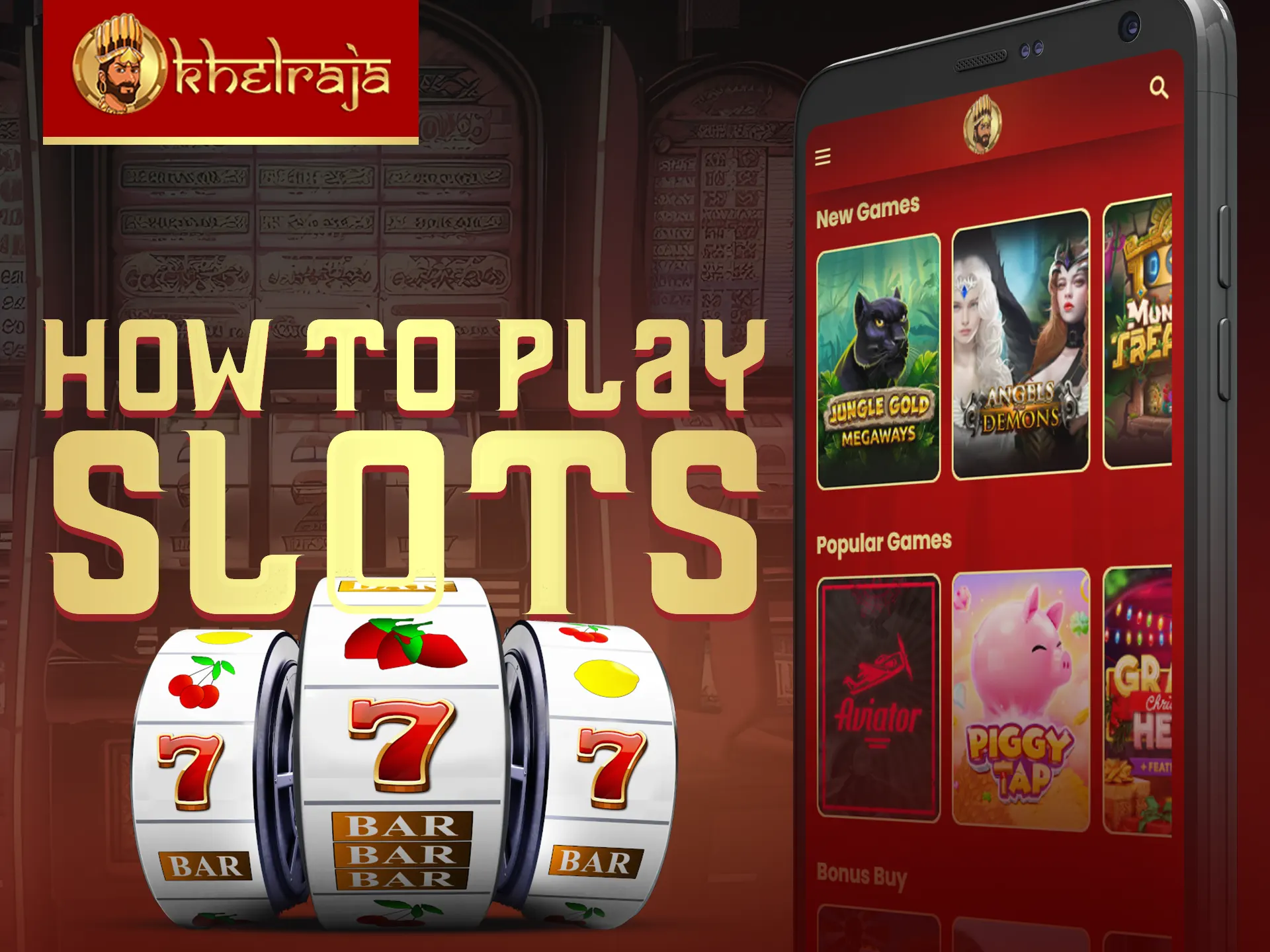 Download Khelraja app, log in, deposit, choose game, bet.