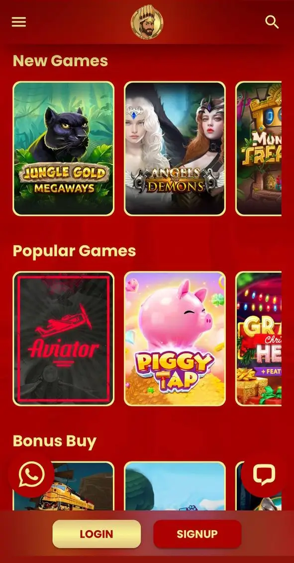 Slots games in the Khelraja app.