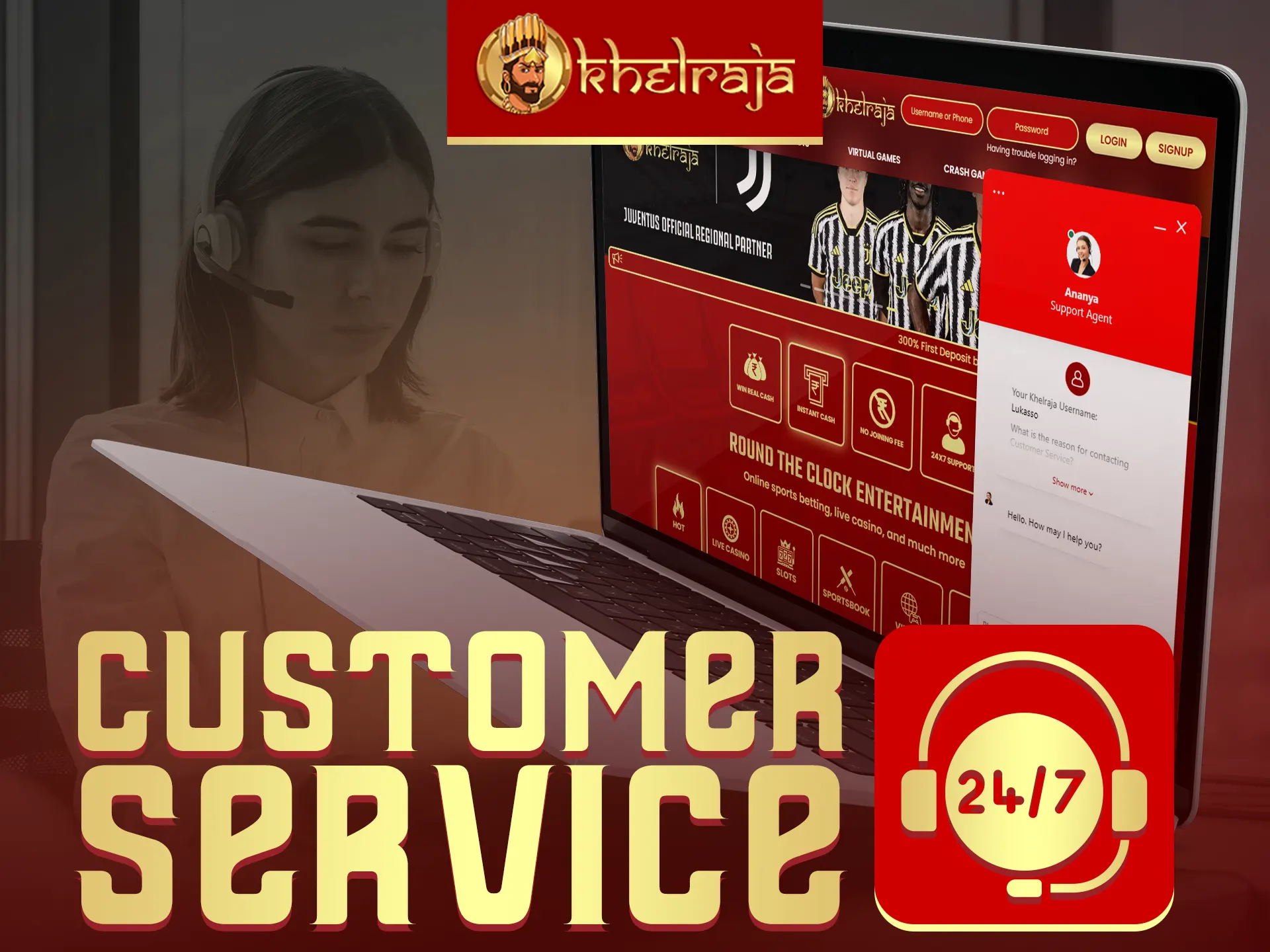 Khelraja offers round-the-clock customer support assistance.