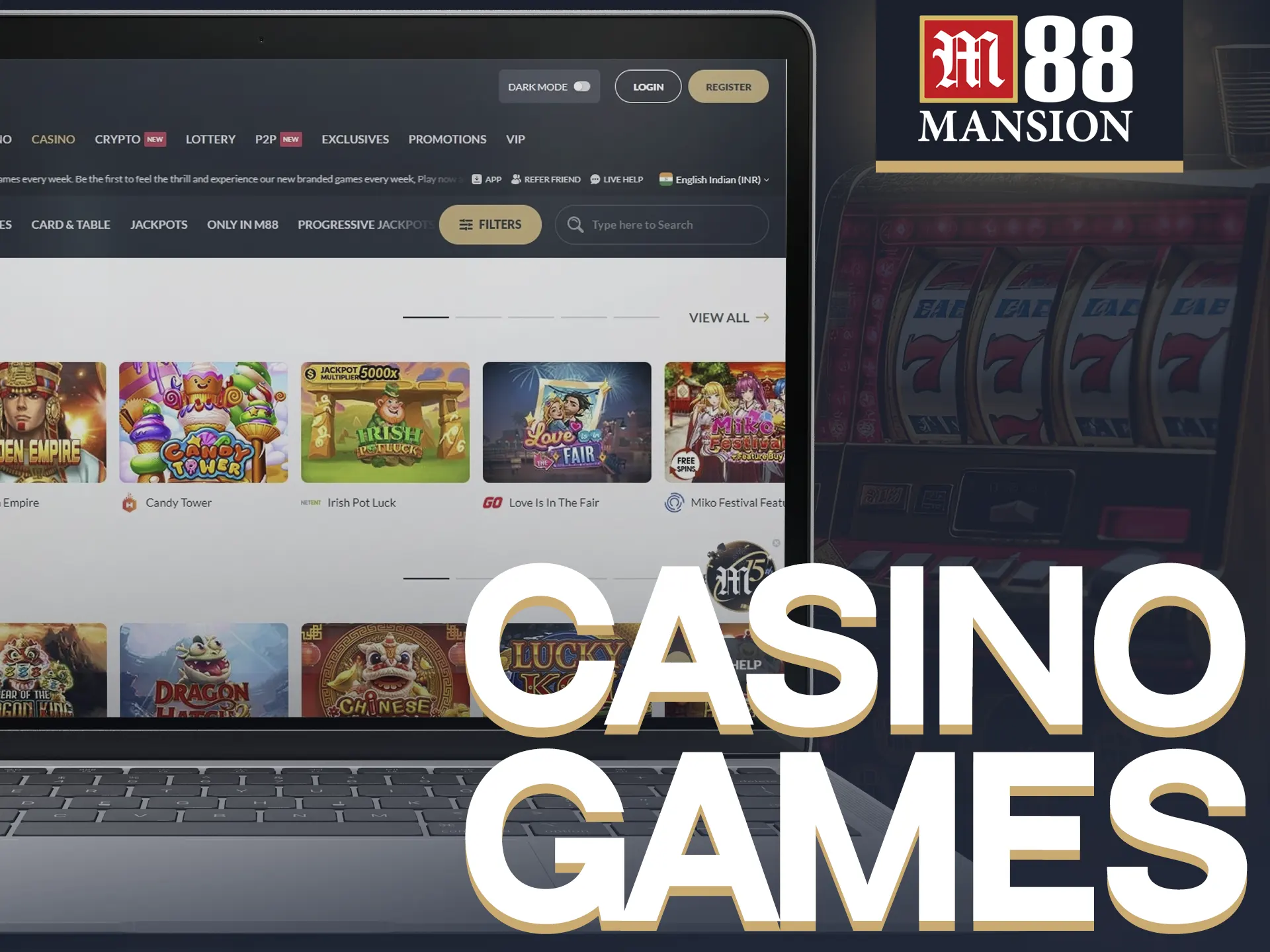 M88 offers diverse casino games for all players.