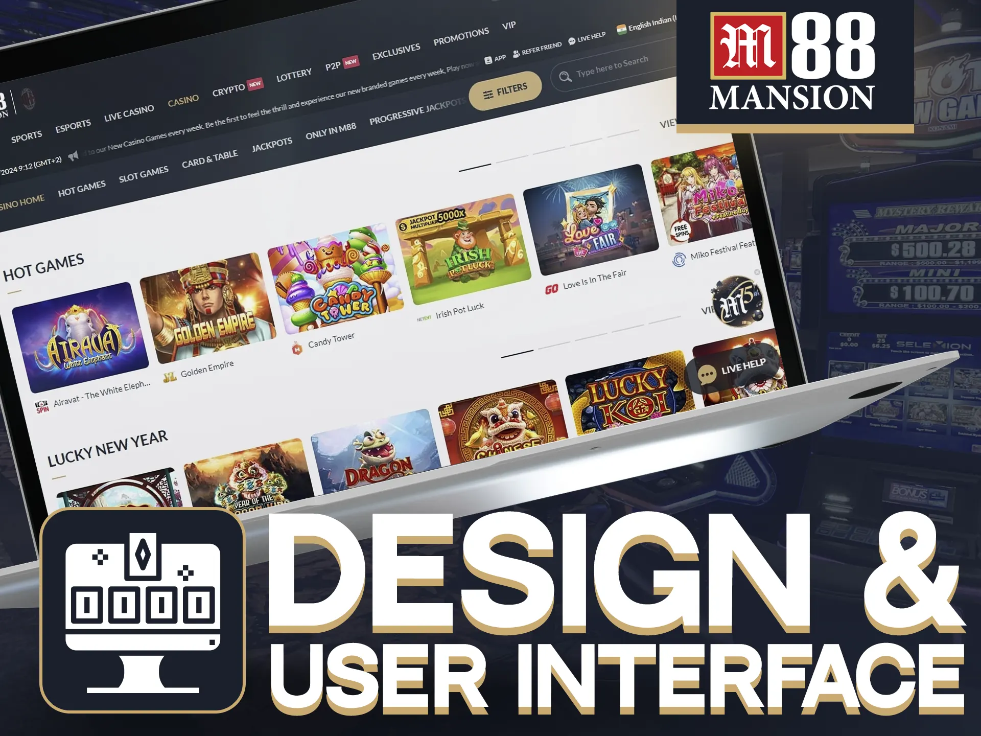M88 Casino features user-friendly design and navigation.