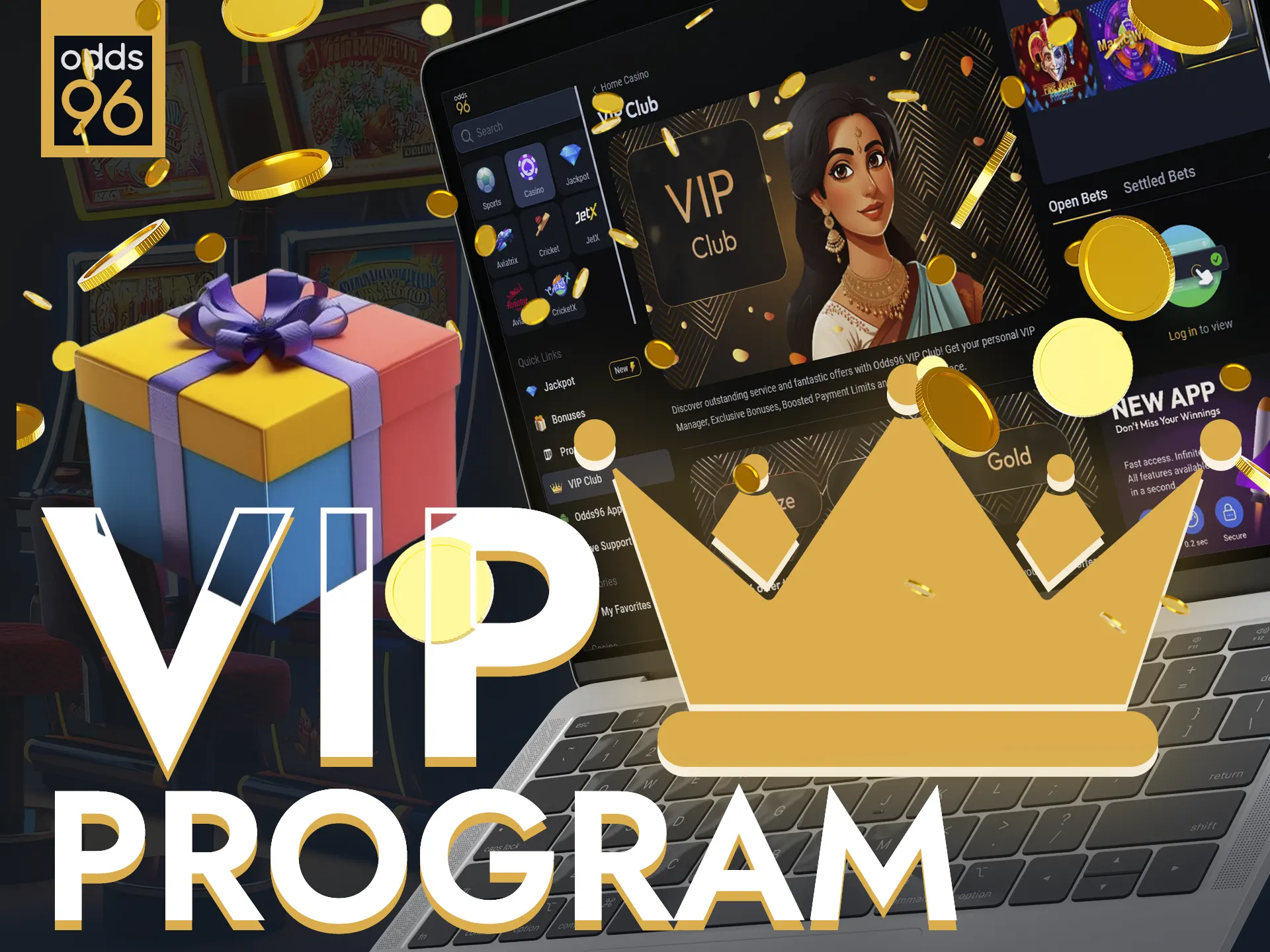 Odds96 rewards loyal members with VIP bonuses.